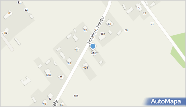 Przyjmy k. Poręby, Przyjmy k. Poręby, 63a, mapa Przyjmy k. Poręby