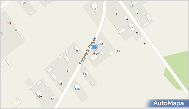 Przyjmy k. Poręby, Przyjmy k. Poręby, 65a, mapa Przyjmy k. Poręby
