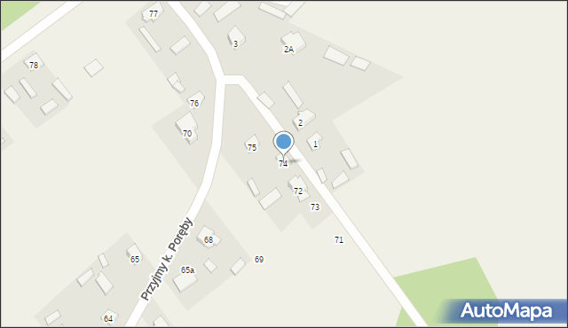 Przyjmy k. Poręby, Przyjmy k. Poręby, 74, mapa Przyjmy k. Poręby
