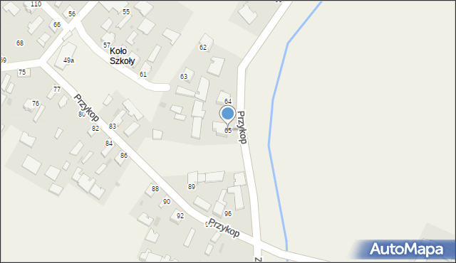 Przykop, Przykop, 65, mapa Przykop