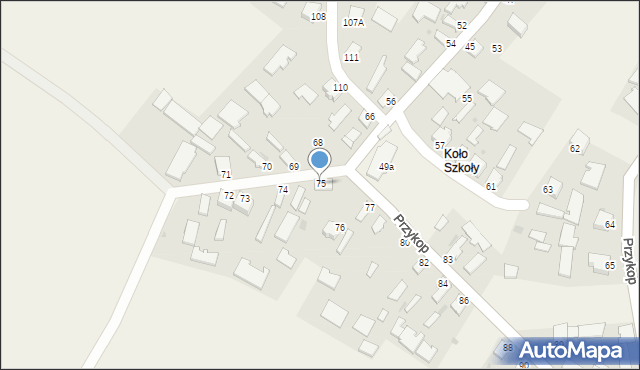 Przykop, Przykop, 75, mapa Przykop