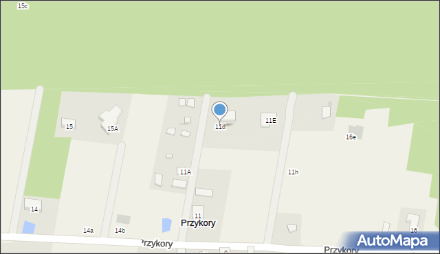 Przykory, Przykory, 11d, mapa Przykory
