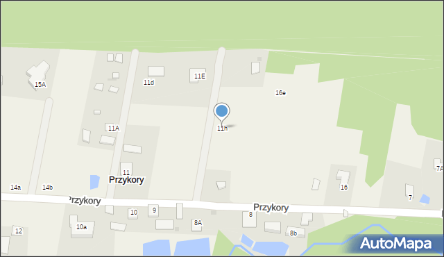 Przykory, Przykory, 11h, mapa Przykory