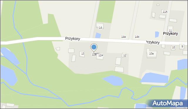 Przykory, Przykory, 12B, mapa Przykory