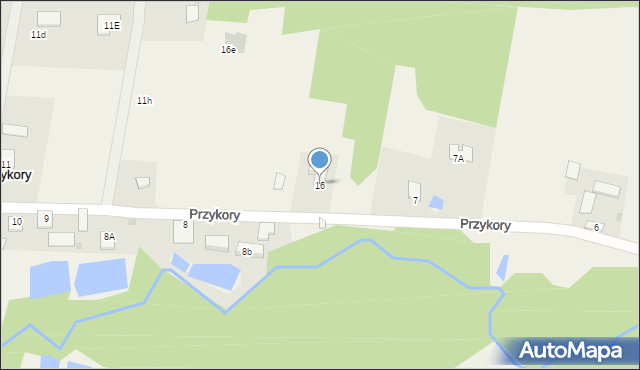 Przykory, Przykory, 16, mapa Przykory