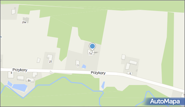 Przykory, Przykory, 7B, mapa Przykory