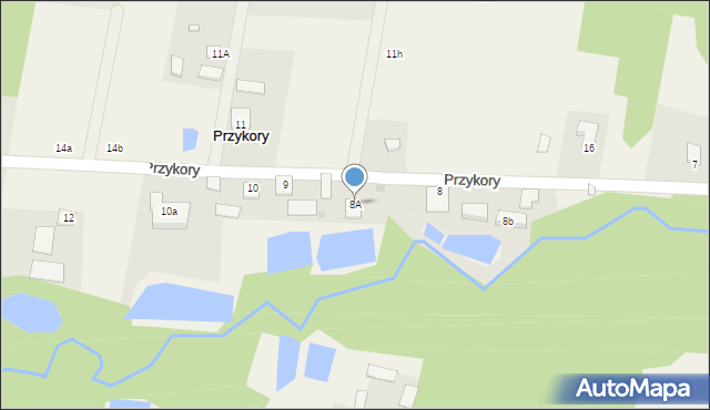 Przykory, Przykory, 8A, mapa Przykory