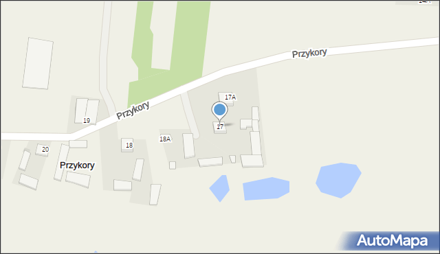 Przykory, Przykory, 17, mapa Przykory