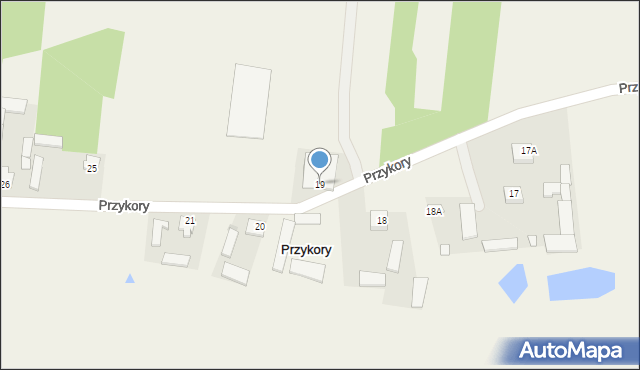 Przykory, Przykory, 19, mapa Przykory