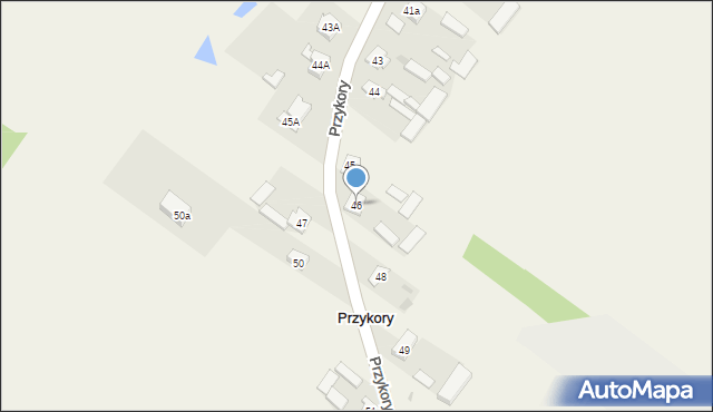 Przykory, Przykory, 46, mapa Przykory
