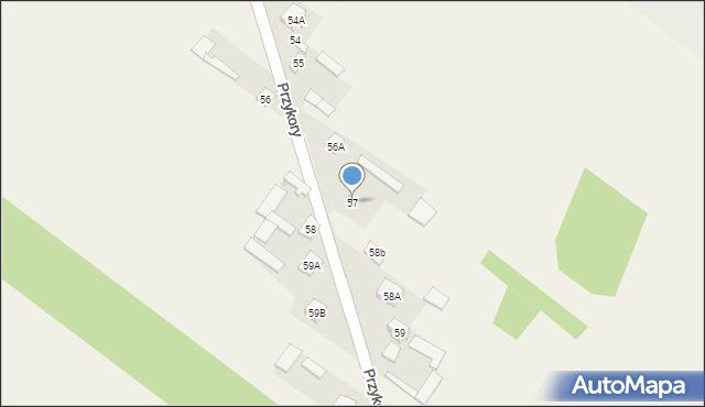 Przykory, Przykory, 57, mapa Przykory