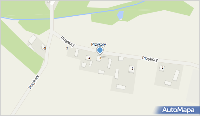 Przykory, Przykory, 3, mapa Przykory