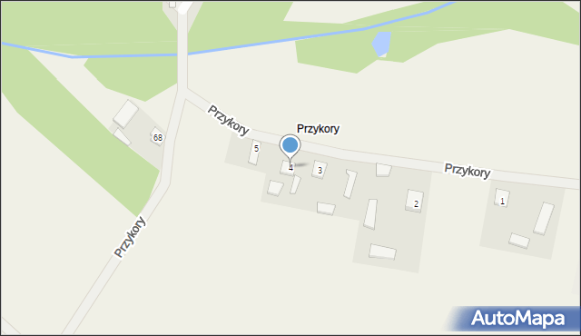 Przykory, Przykory, 4, mapa Przykory