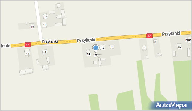 Przyłanki, Przyłanki, 5F, mapa Przyłanki