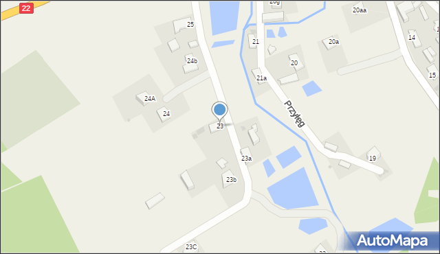 Przyłęg, Przyłęg, 23, mapa Przyłęg