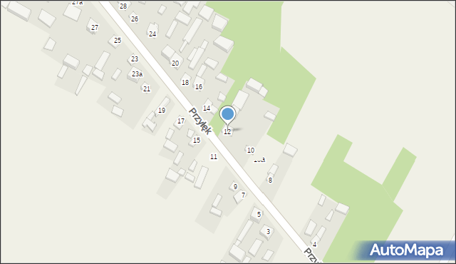 Przyłęk, Przyłęk, 12, mapa Przyłęk
