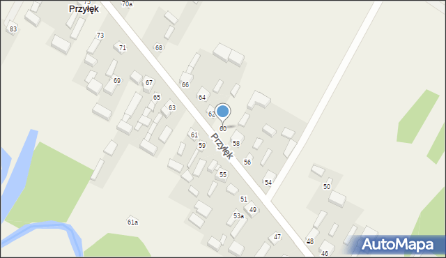 Przyłęk, Przyłęk, 60, mapa Przyłęk