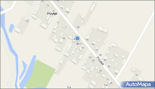 Przyłęk, Przyłęk, 65, mapa Przyłęk