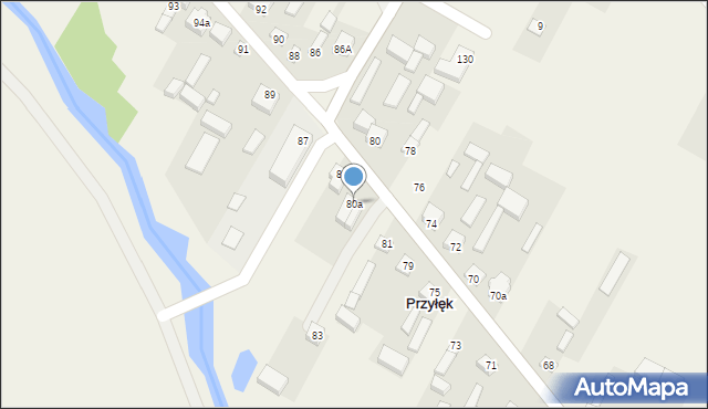 Przyłęk, Przyłęk, 80a, mapa Przyłęk