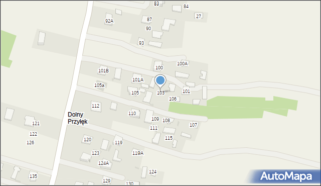 Przyłęk, Przyłęk, 103, mapa Przyłęk