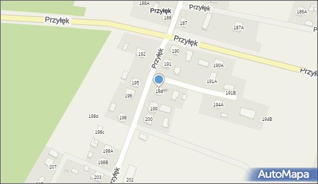 Przyłęk, Przyłęk, 194, mapa Przyłęk