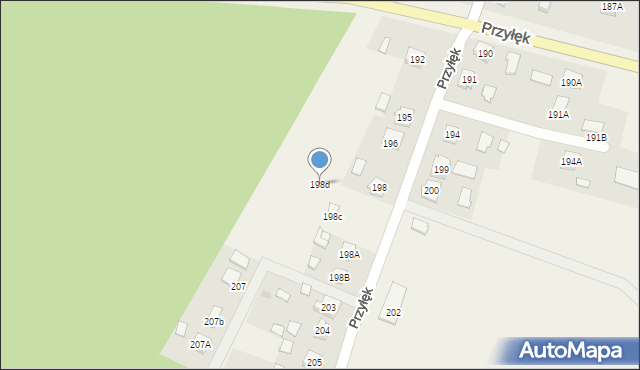 Przyłęk, Przyłęk, 198d, mapa Przyłęk