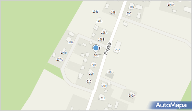 Przyłęk, Przyłęk, 204, mapa Przyłęk
