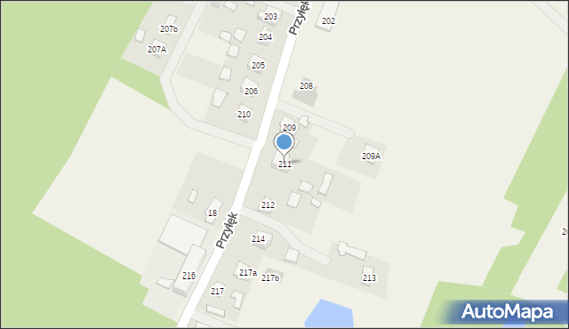 Przyłęk, Przyłęk, 211, mapa Przyłęk