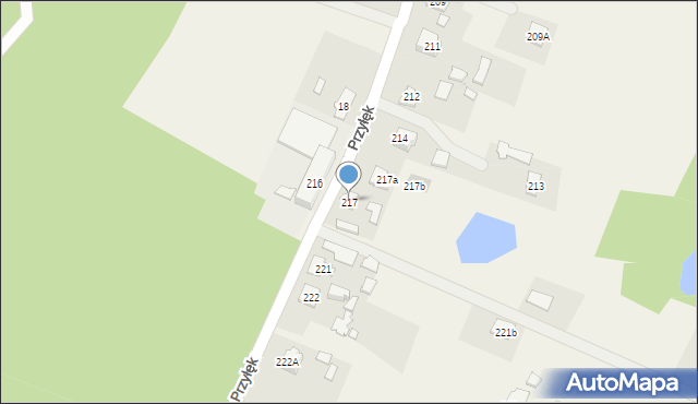 Przyłęk, Przyłęk, 217, mapa Przyłęk