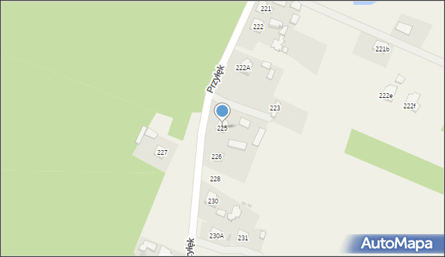 Przyłęk, Przyłęk, 225, mapa Przyłęk