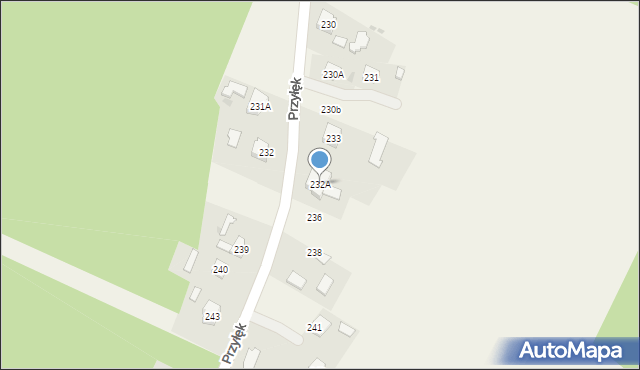 Przyłęk, Przyłęk, 232A, mapa Przyłęk