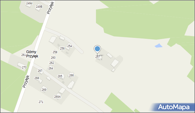 Przyłęk, Przyłęk, 257, mapa Przyłęk
