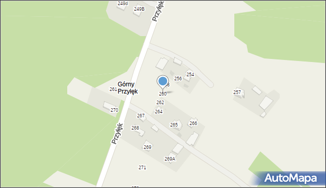 Przyłęk, Przyłęk, 260, mapa Przyłęk