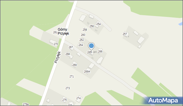 Przyłęk, Przyłęk, 265A, mapa Przyłęk
