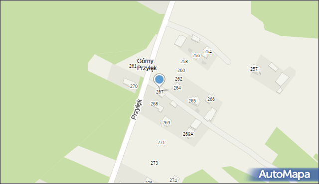 Przyłęk, Przyłęk, 267, mapa Przyłęk