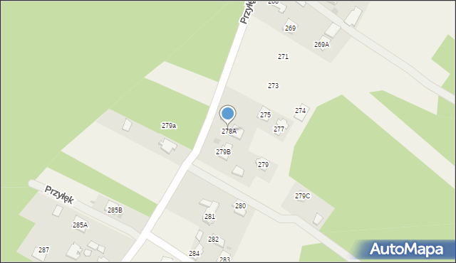 Przyłęk, Przyłęk, 278A, mapa Przyłęk