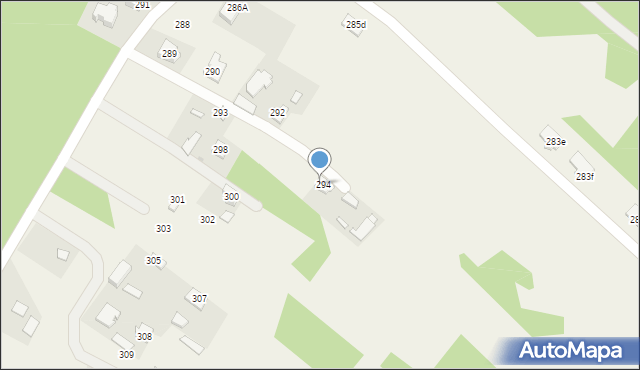 Przyłęk, Przyłęk, 296, mapa Przyłęk