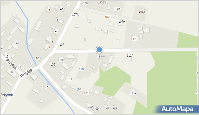 Przyłęk, Przyłęk, 111, mapa Przyłęk