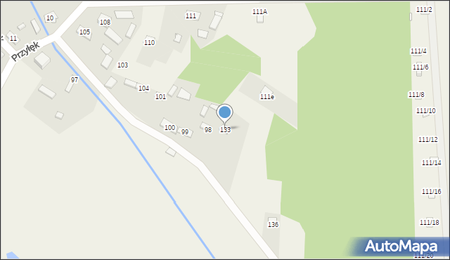 Przyłęk, Przyłęk, 133, mapa Przyłęk