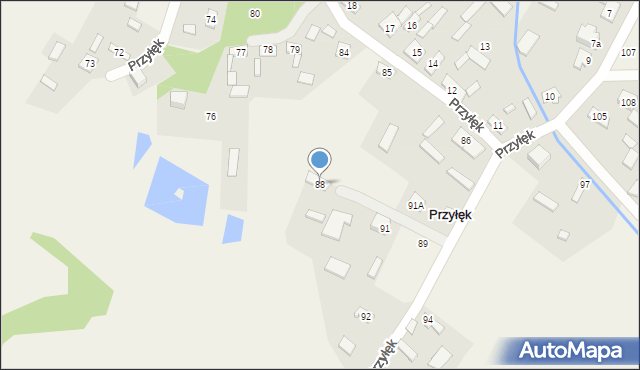 Przyłęk, Przyłęk, 88, mapa Przyłęk