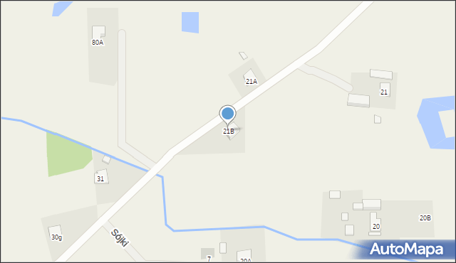 Przyłęk, Przyłęk, 21B, mapa Przyłęk