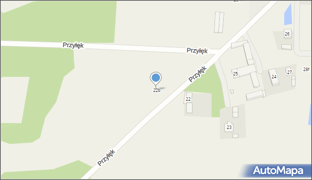 Przyłęk, Przyłęk, 22b, mapa Przyłęk