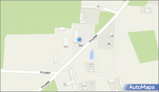 Przyłęk, Przyłęk, 25B, mapa Przyłęk