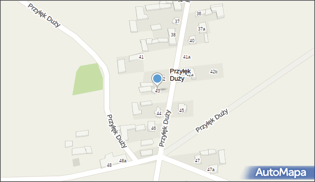 Przyłęk Duży, Przyłęk Duży, 43, mapa Przyłęk Duży