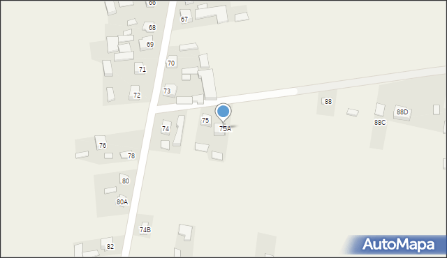 Przyłęk Duży, Przyłęk Duży, 75A, mapa Przyłęk Duży