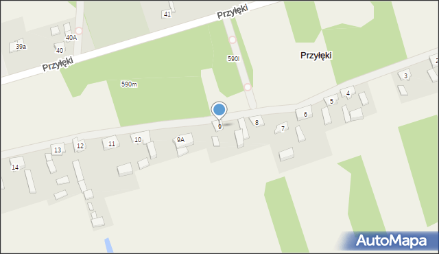 Przyłęki, Przyłęki, 9, mapa Przyłęki