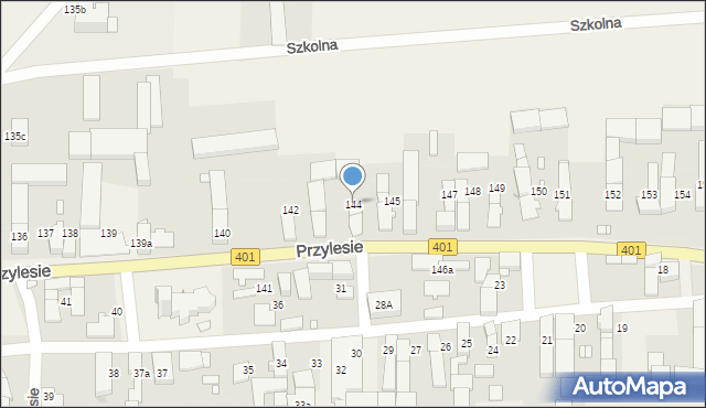 Przylesie, Przylesie, 144, mapa Przylesie