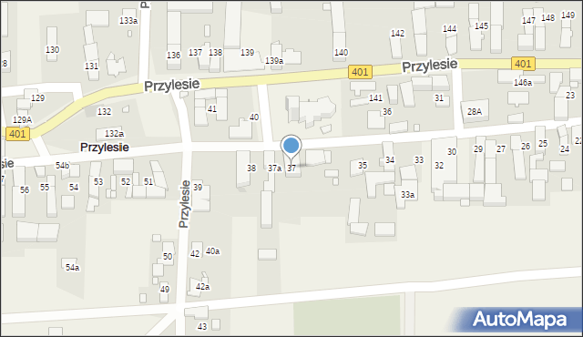 Przylesie, Przylesie, 37, mapa Przylesie