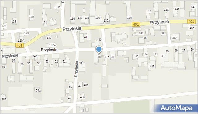 Przylesie, Przylesie, 38, mapa Przylesie