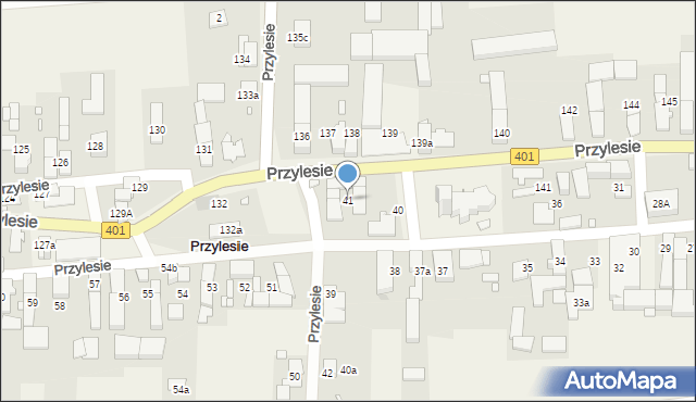 Przylesie, Przylesie, 41, mapa Przylesie